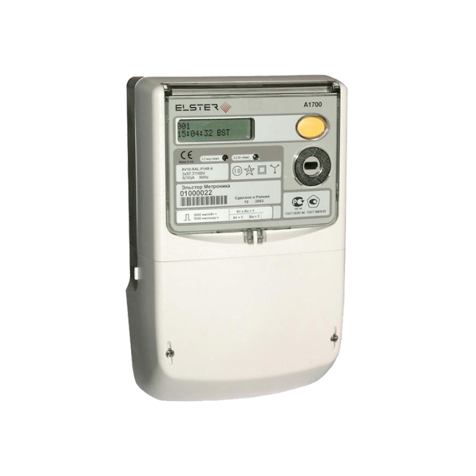 серия АЛЬФА A1700 счетчик электрической энергии трехфазный многотарифный Эльстер Метроника 1,5 Для помещений ELSTER AV10-TAL-P14-3
